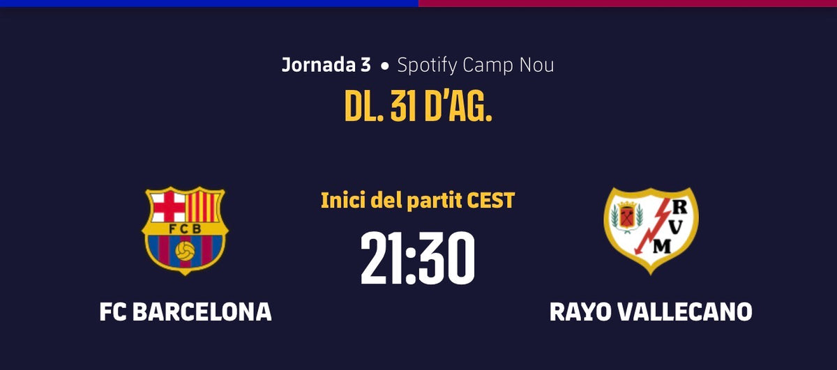 FC BARCELONA - RAYO VALLECANO