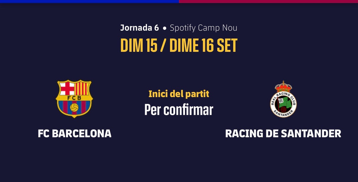 FC BARCELONA - RACING DE SANTANDER